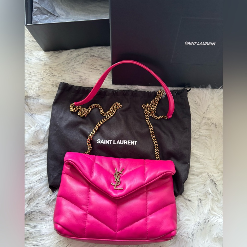 🩷🩷Saint Laurent Leather puffer- PINK 🩷